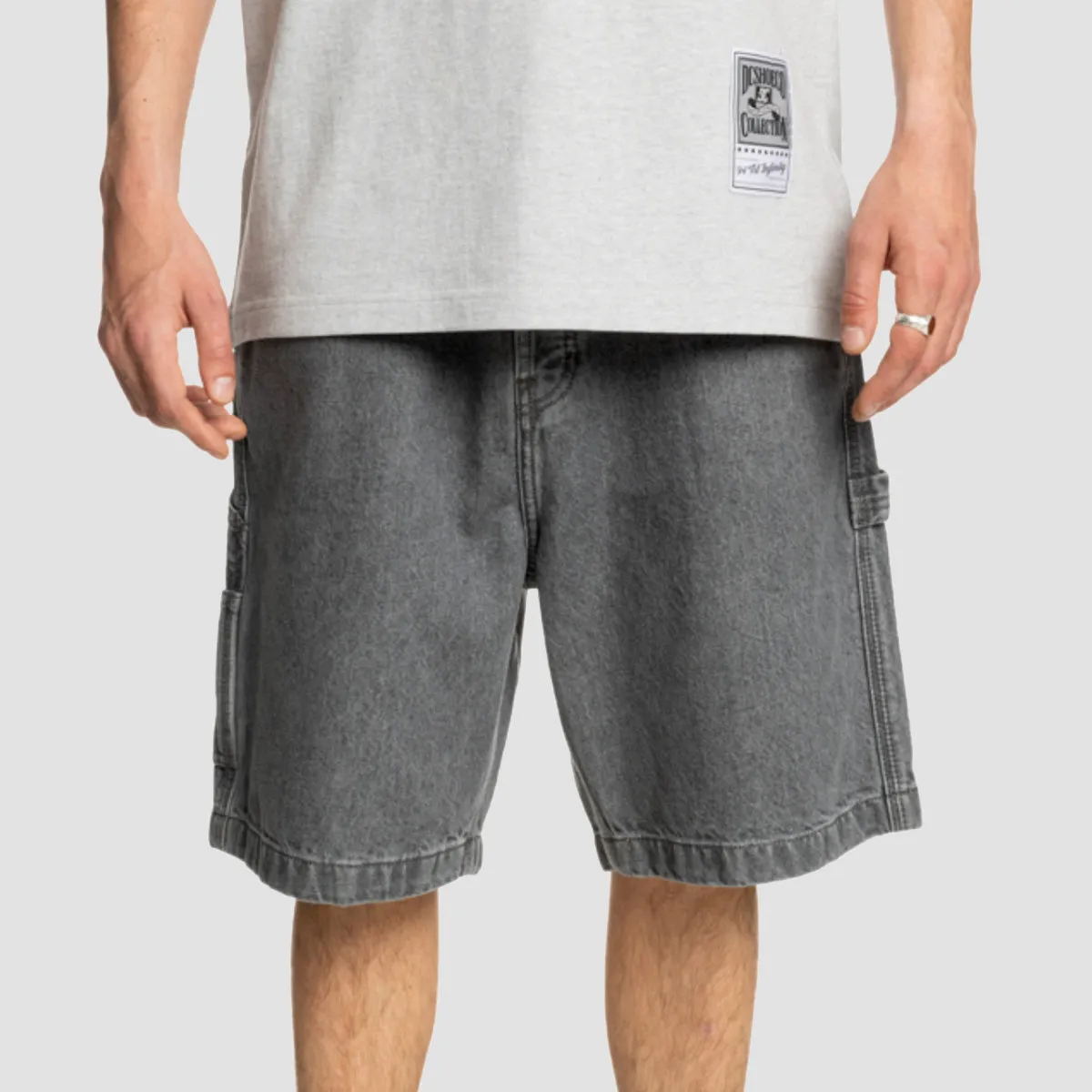 DC Carpenter Baggy Denim Shorts Medium Grey