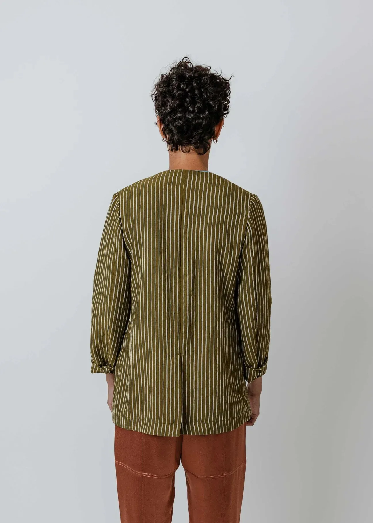 Dean Blazer | Moss Stripe