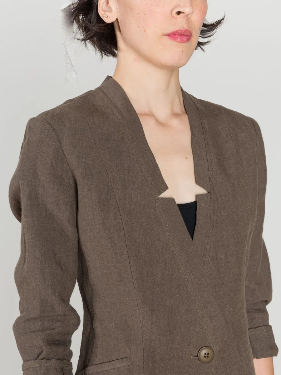 deconstructed blazer - moss