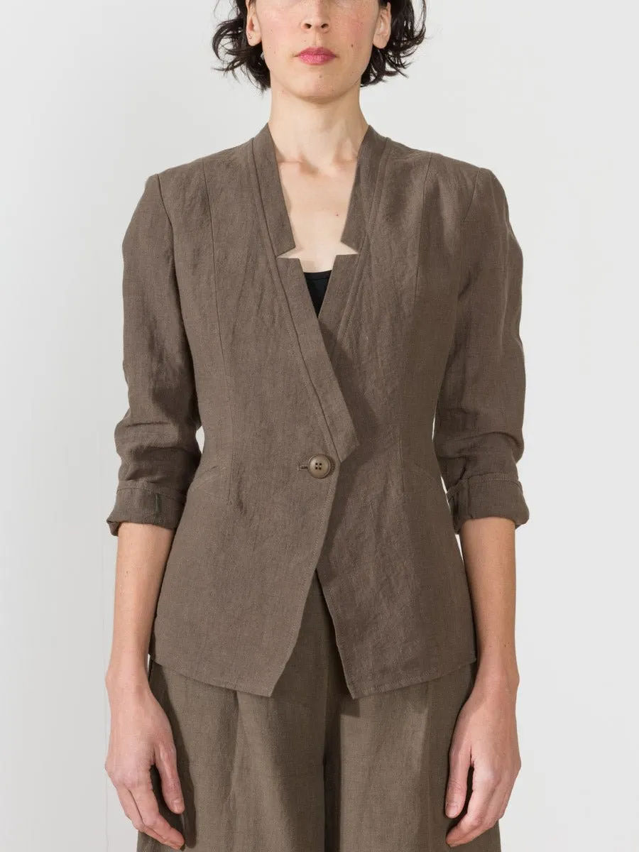 deconstructed blazer - moss