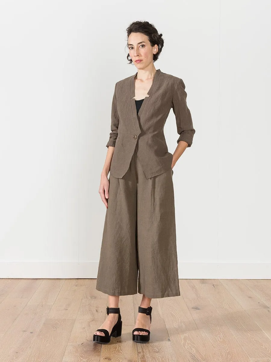 deconstructed blazer - moss