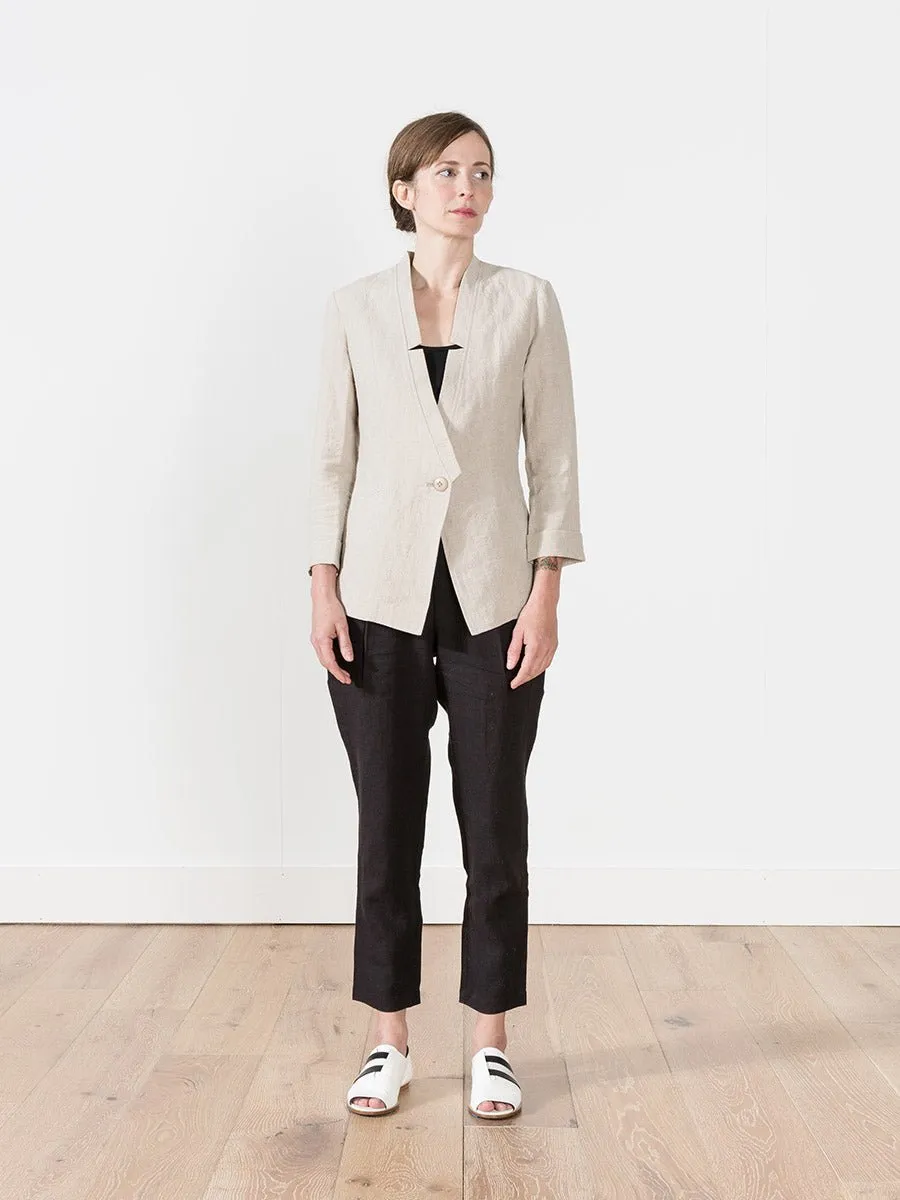 deconstructed blazer - oatmeal