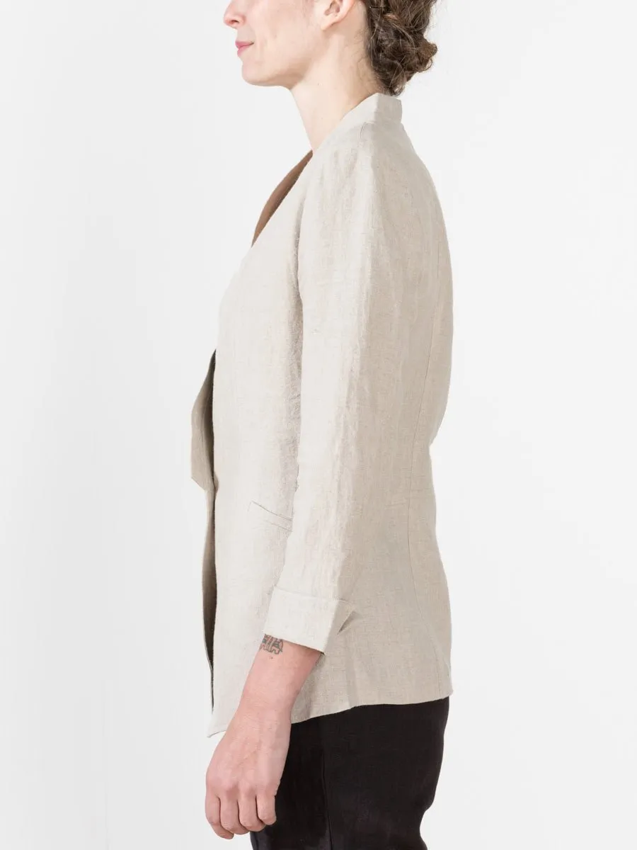 deconstructed blazer - oatmeal