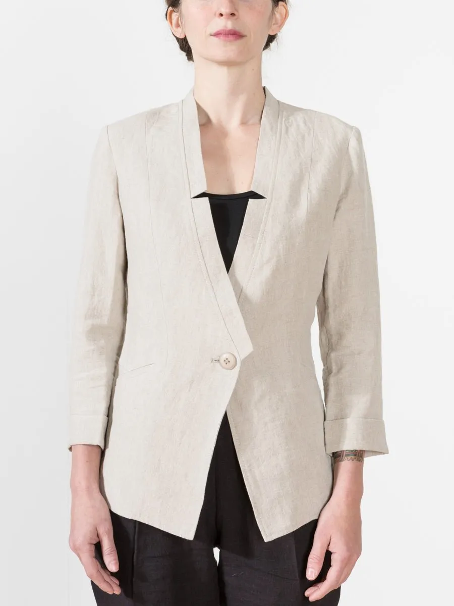 deconstructed blazer - oatmeal