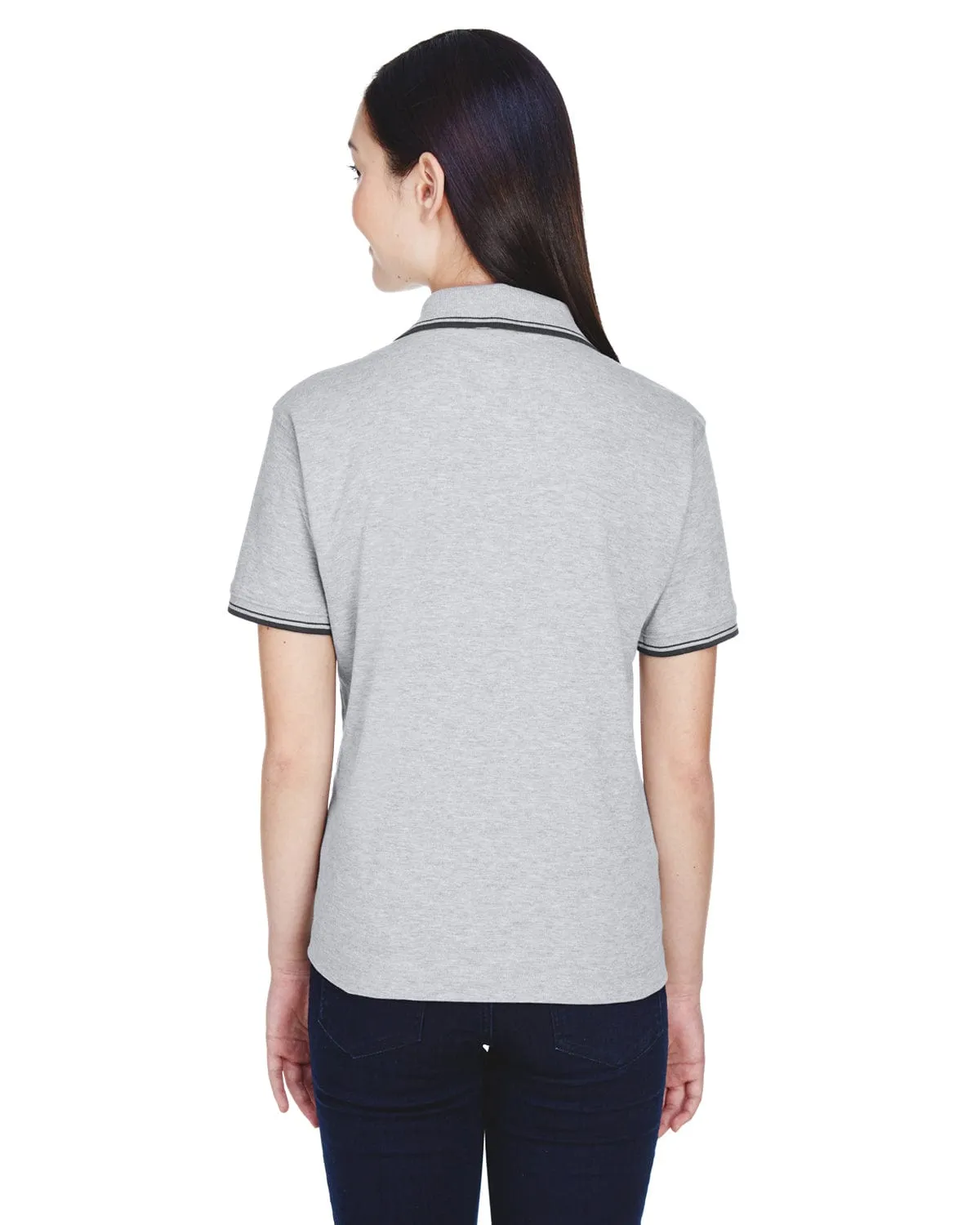Devon & Jones Ladies Tipped Perfect Pima Polo Shirt
