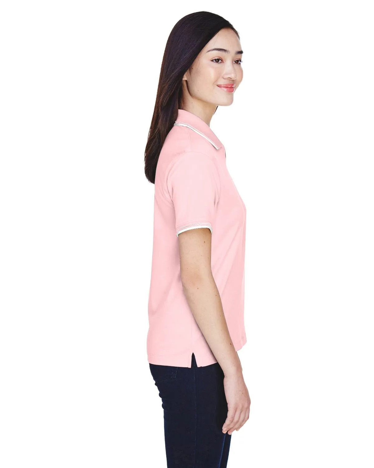 Devon & Jones Ladies Tipped Perfect Pima Polo Shirt