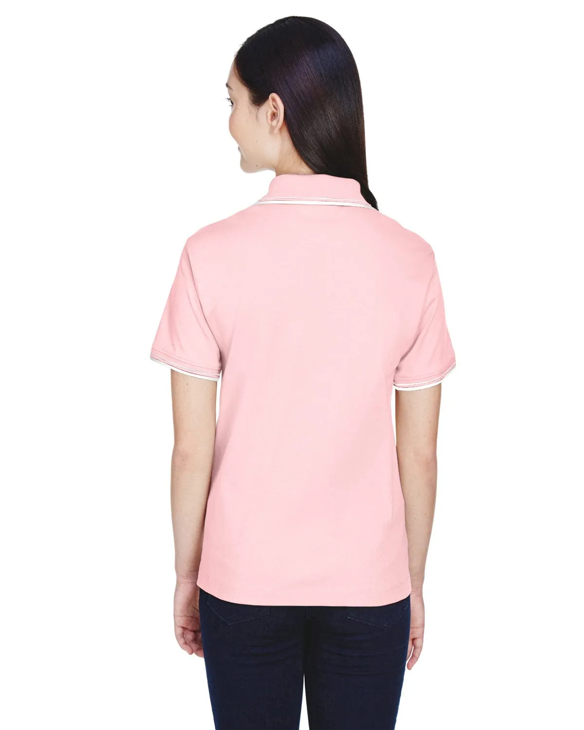 Devon & Jones Ladies Tipped Perfect Pima Polo Shirt