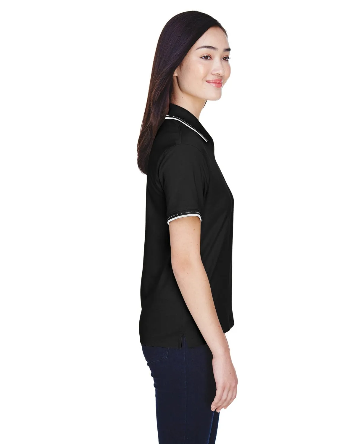 Devon & Jones Ladies Tipped Perfect Pima Polo Shirt