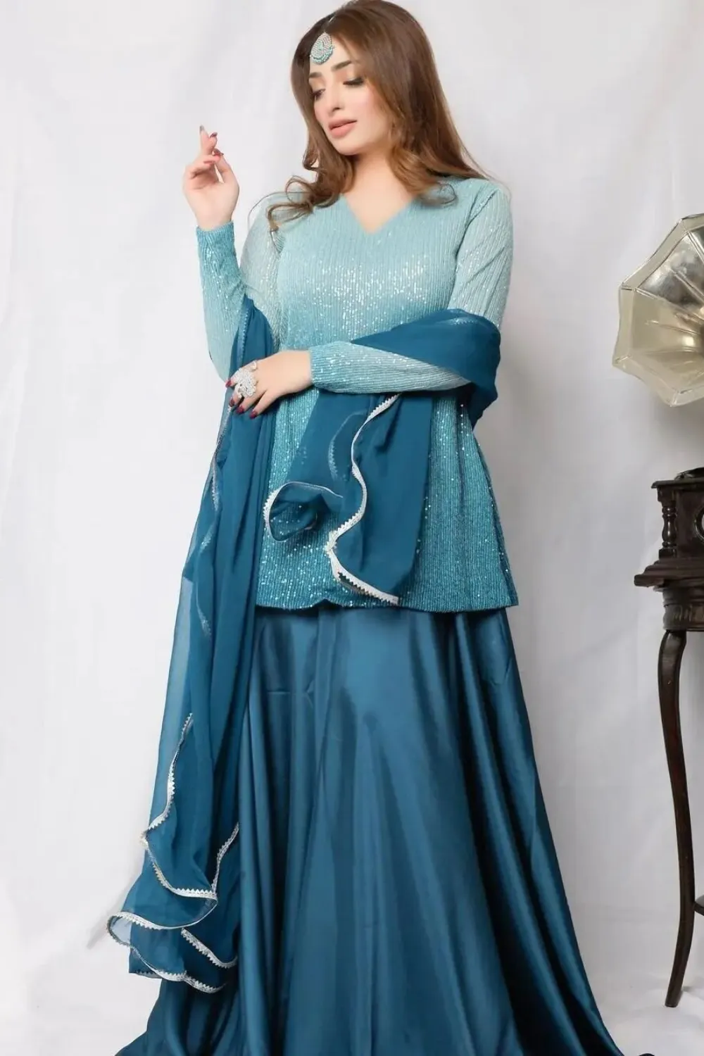 Dhanak 3PC Embroidered Q0333