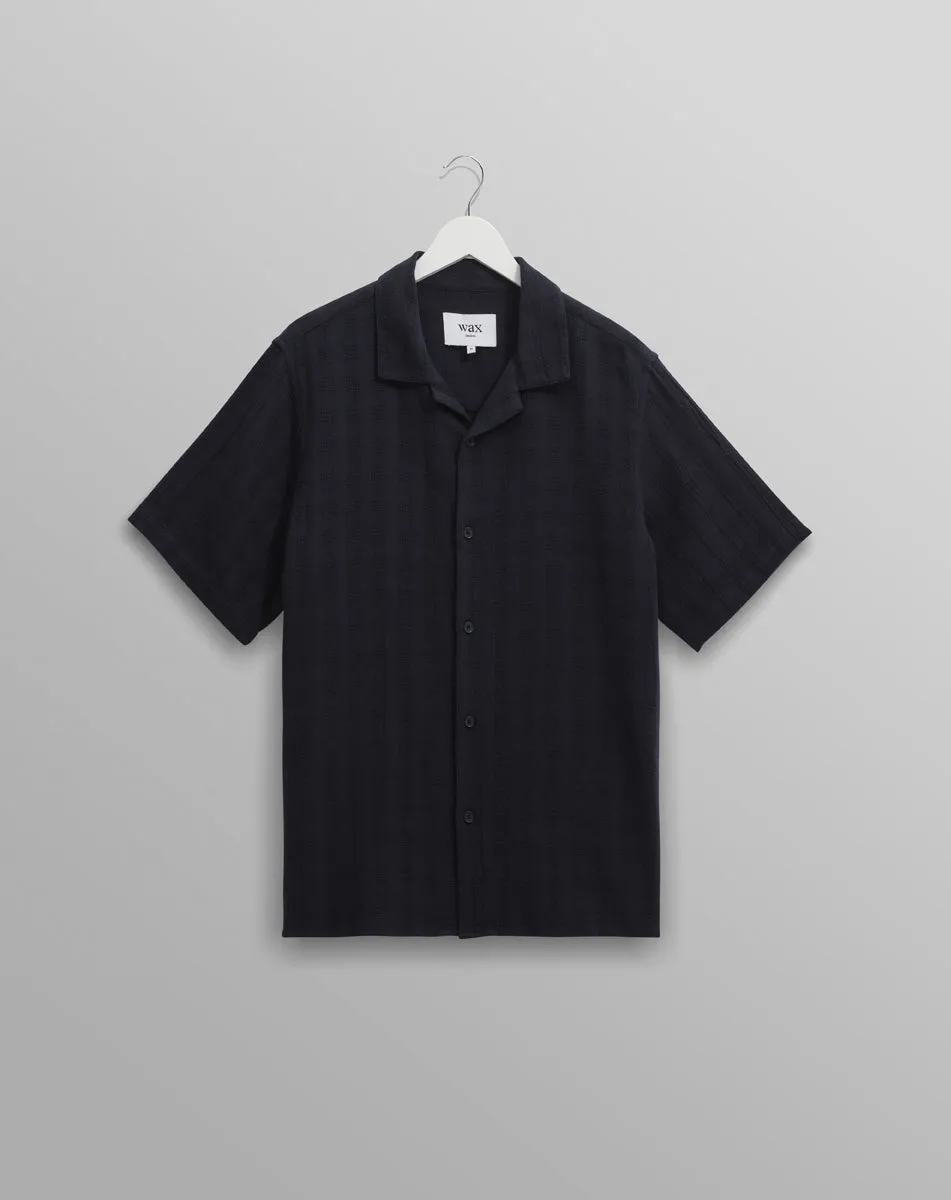 Didcot Shirt | Open Weave Grid/Navy