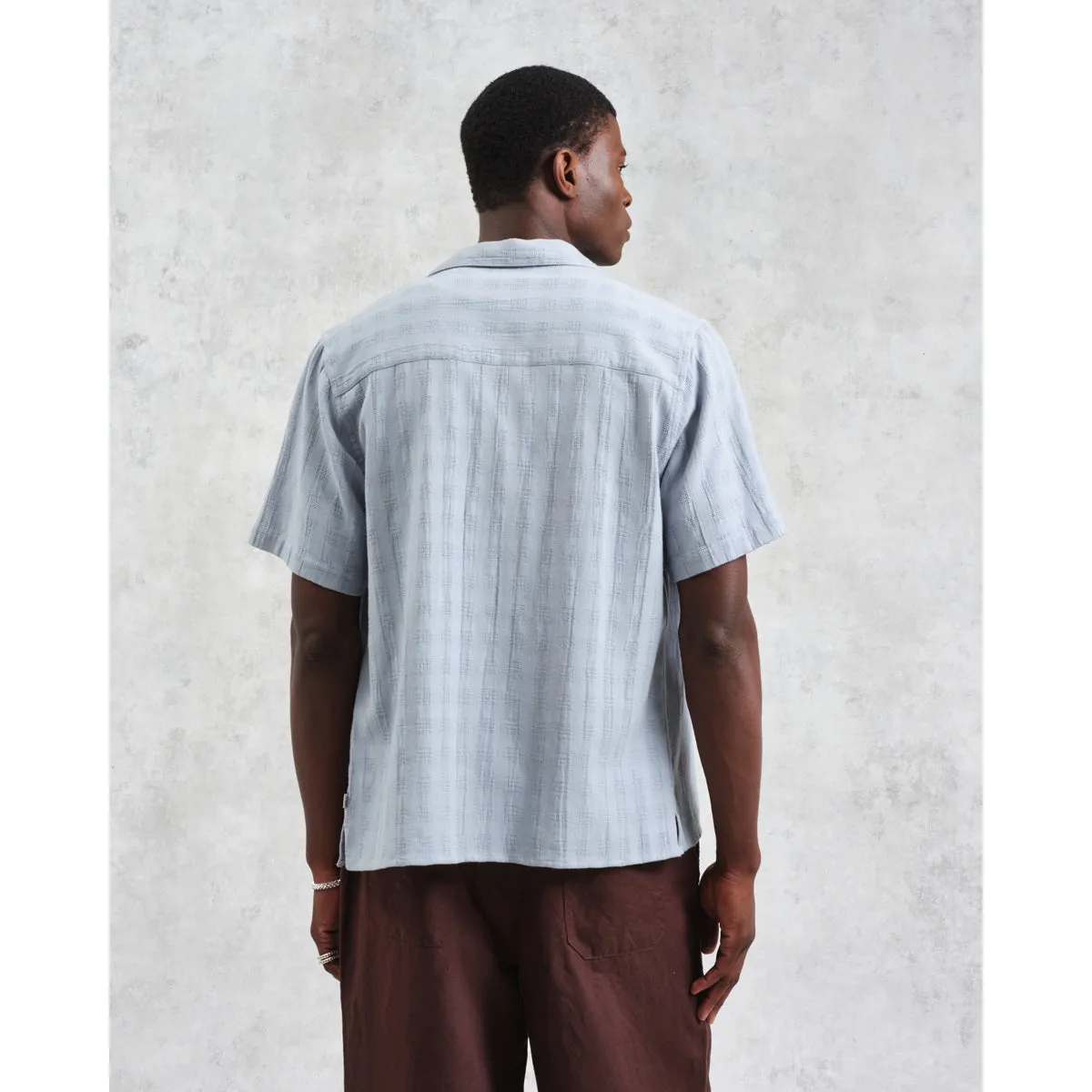 Didcot Shirt | Open Weave Grid/Pale Blue
