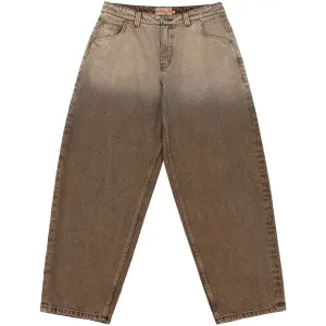 Dime MTL Classic Baggy Denim Pants Dipped Sandblasted Brown