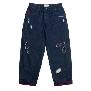 Dime Secret Baggy Demin Pants-(indigo)