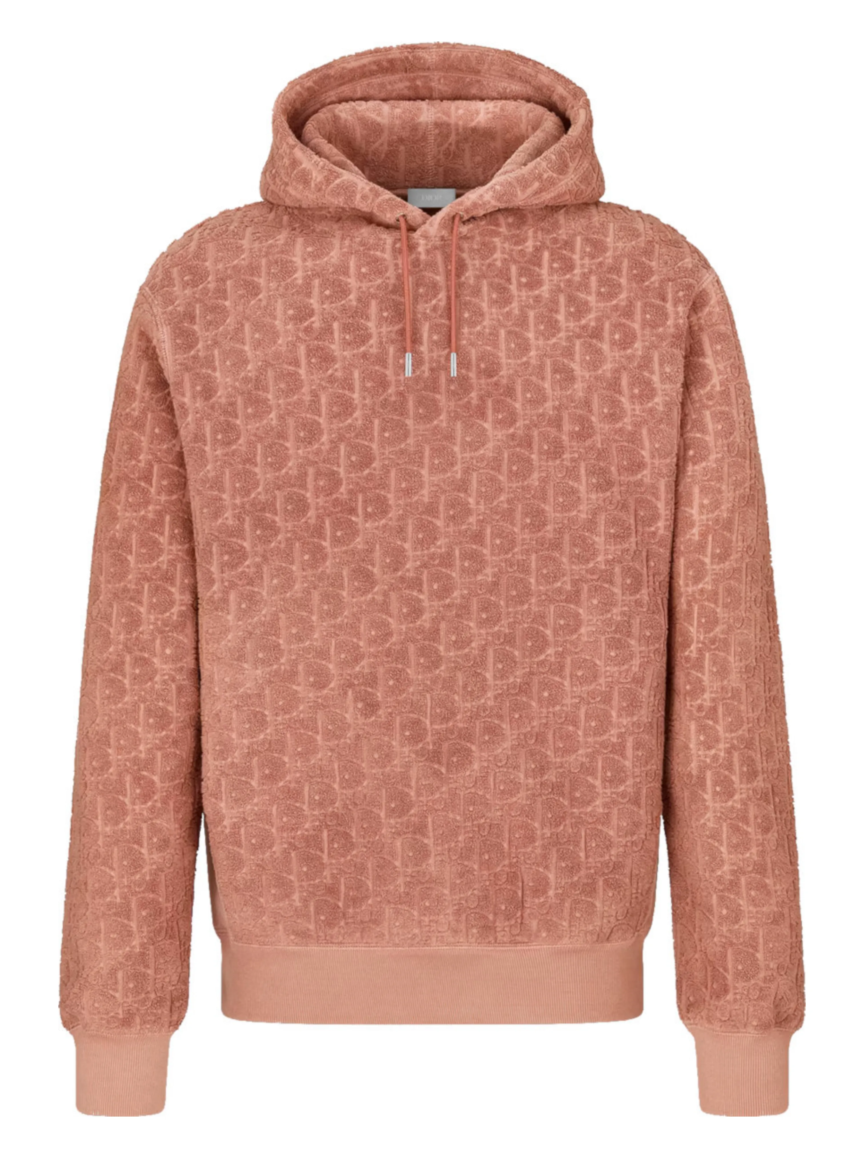 DIOR OBLIQUE TOWEL HOODIE SALMON