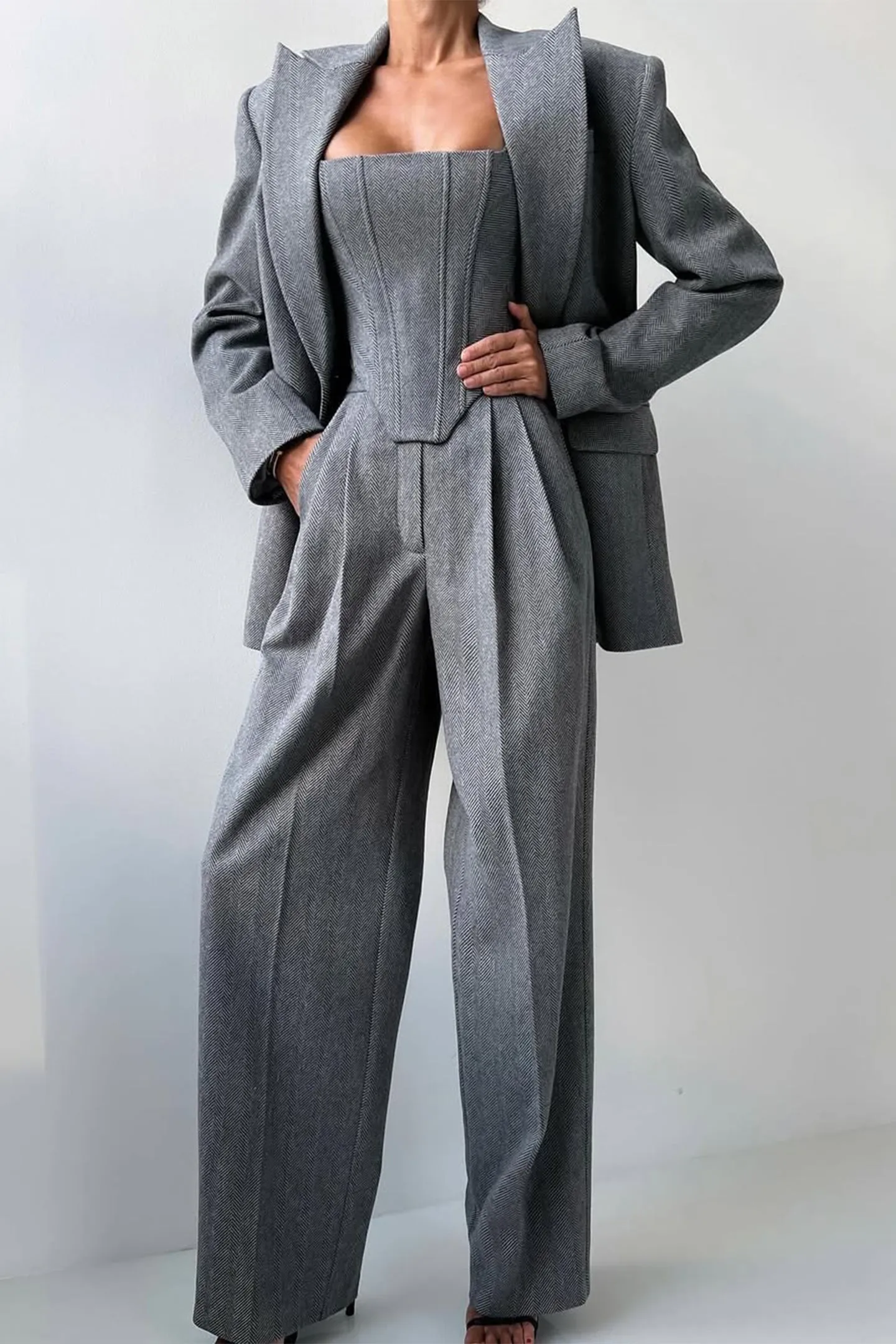 Dolce™ - Three-Piece Set with Double-Breasted Blazer