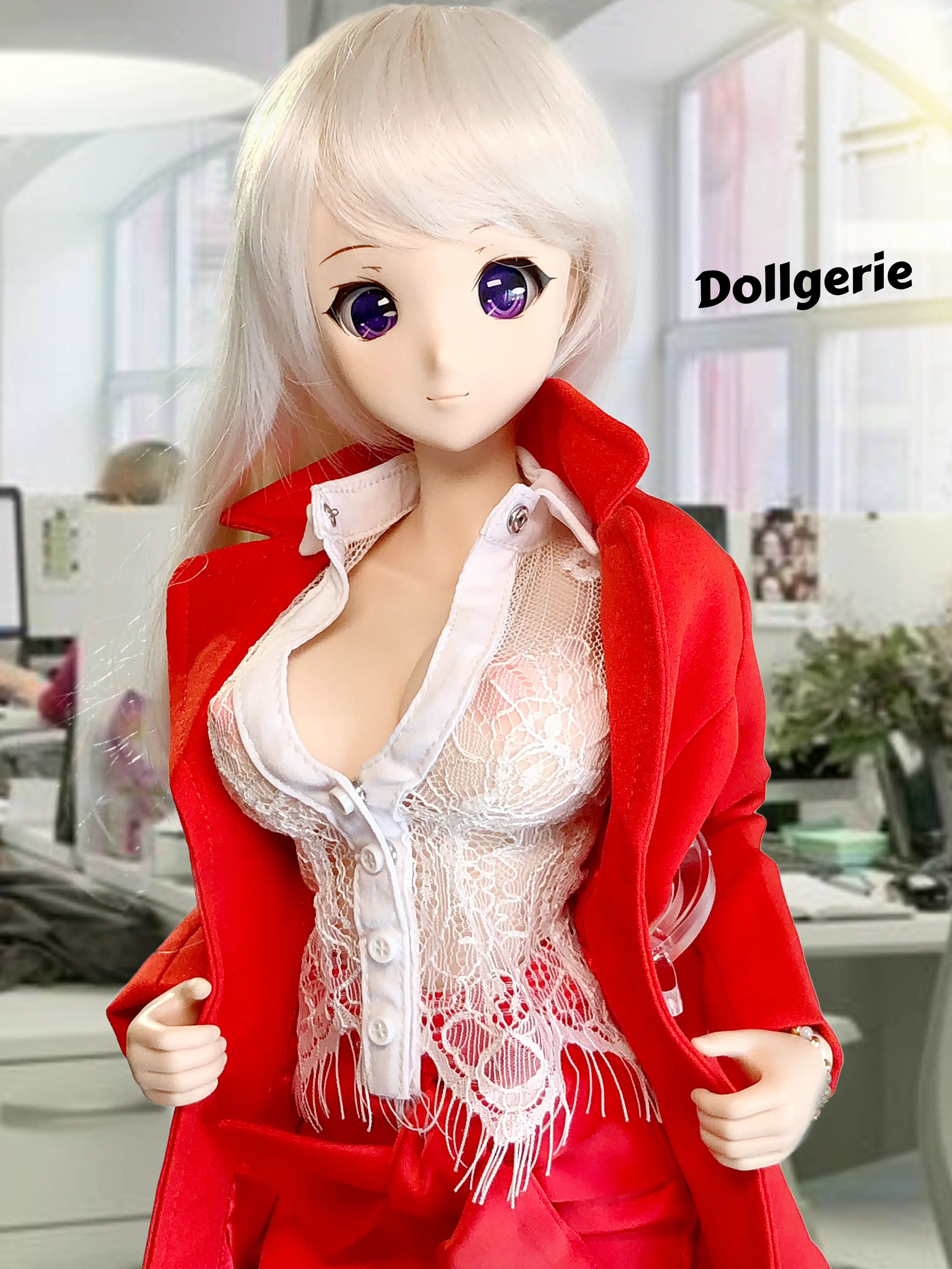 Dollgerie signature white lace shirt for Smartdoll