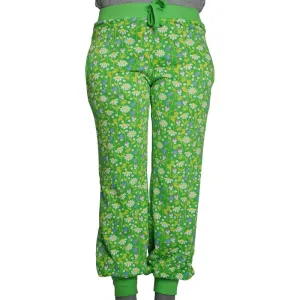 DUNS Sweden Adult Summer Days Floral Baggy Pants - Green