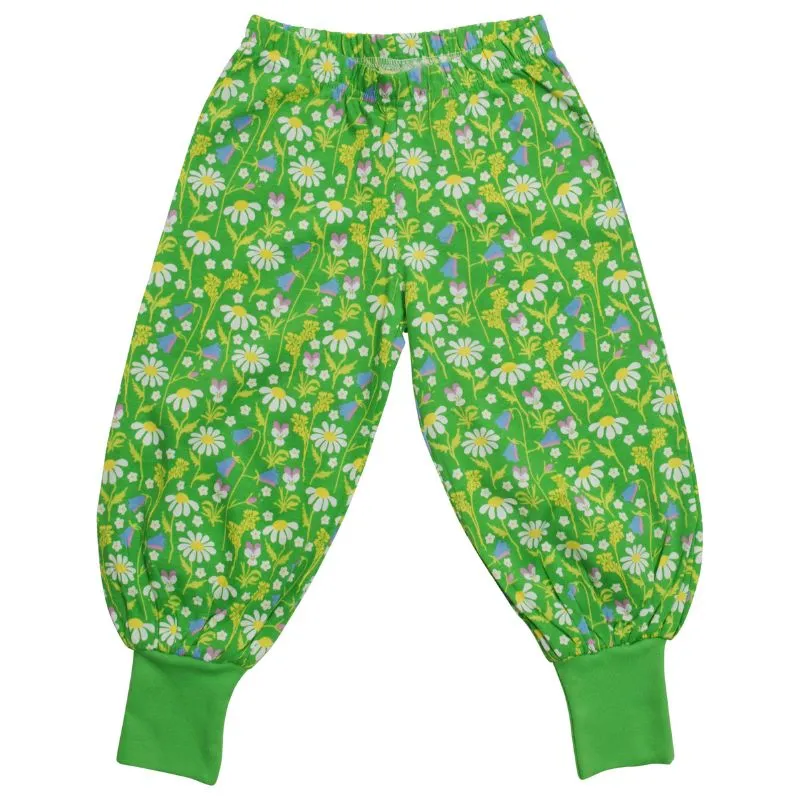 DUNS Sweden Kids Summer Days Floral Baggy Pants - Green