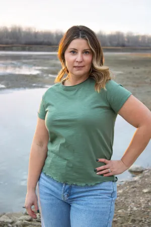 Dylan Bamboo Green Baby Tee