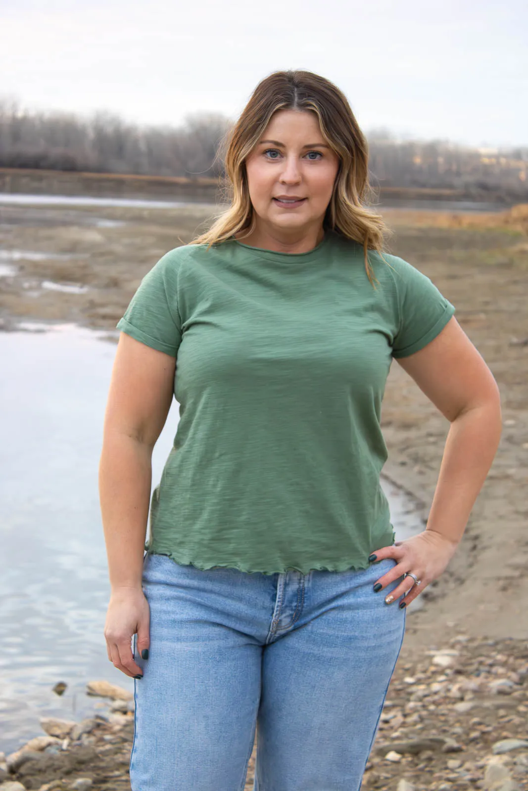 Dylan Bamboo Green Baby Tee