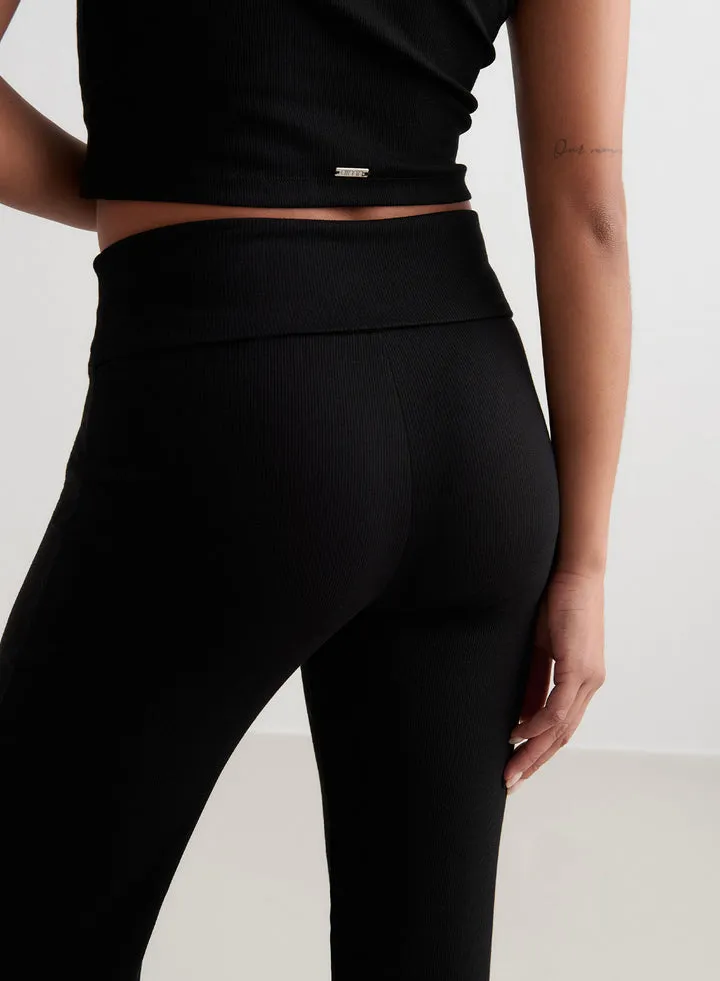 Ease Ribbed Pants | Black