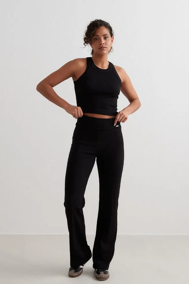 Ease Ribbed Pants | Black