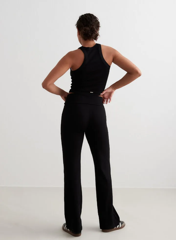Ease Ribbed Pants | Black