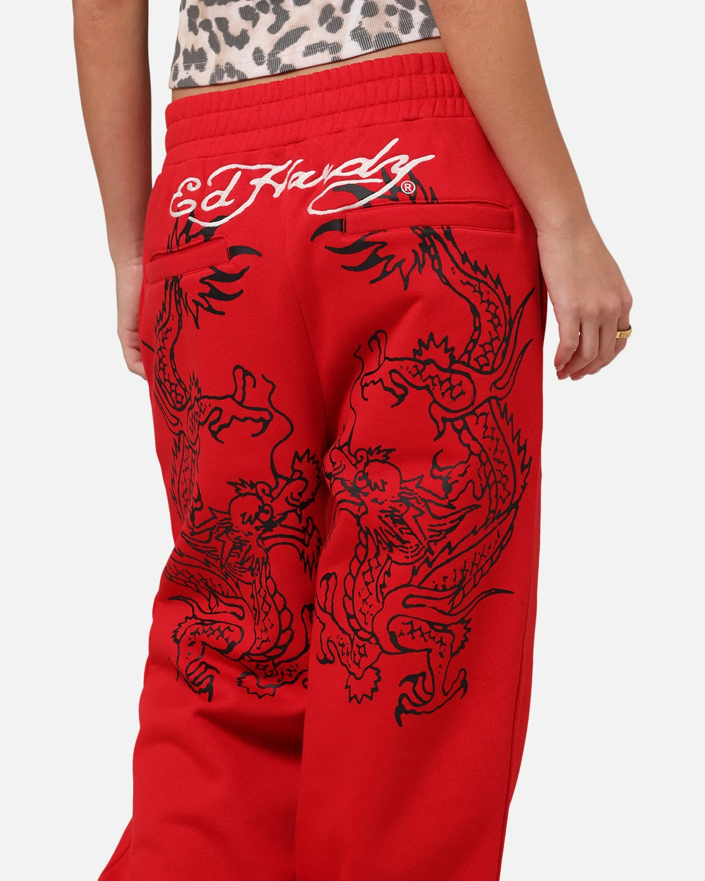 Ed Hardy Dragon Trackpants Red