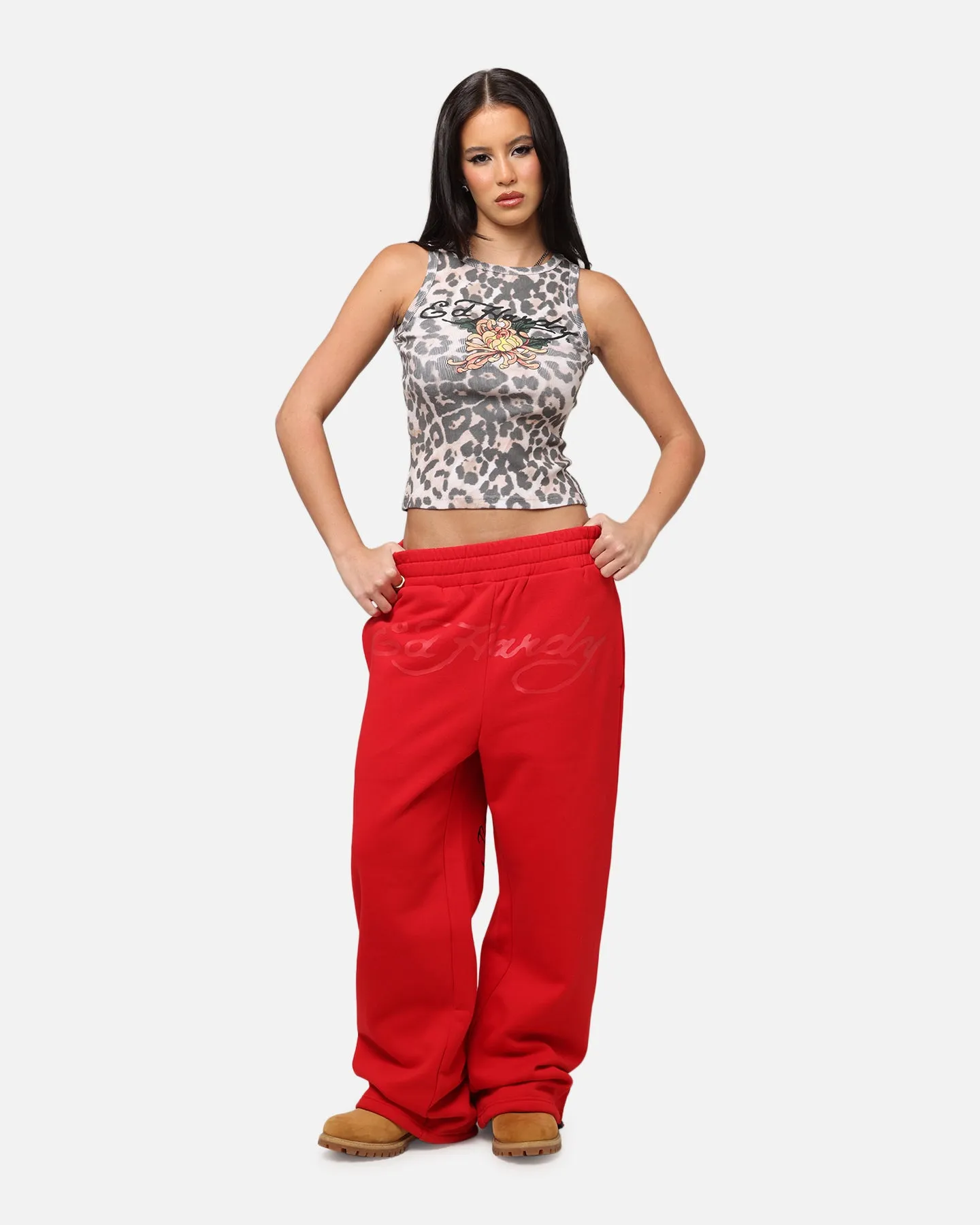 Ed Hardy Dragon Trackpants Red