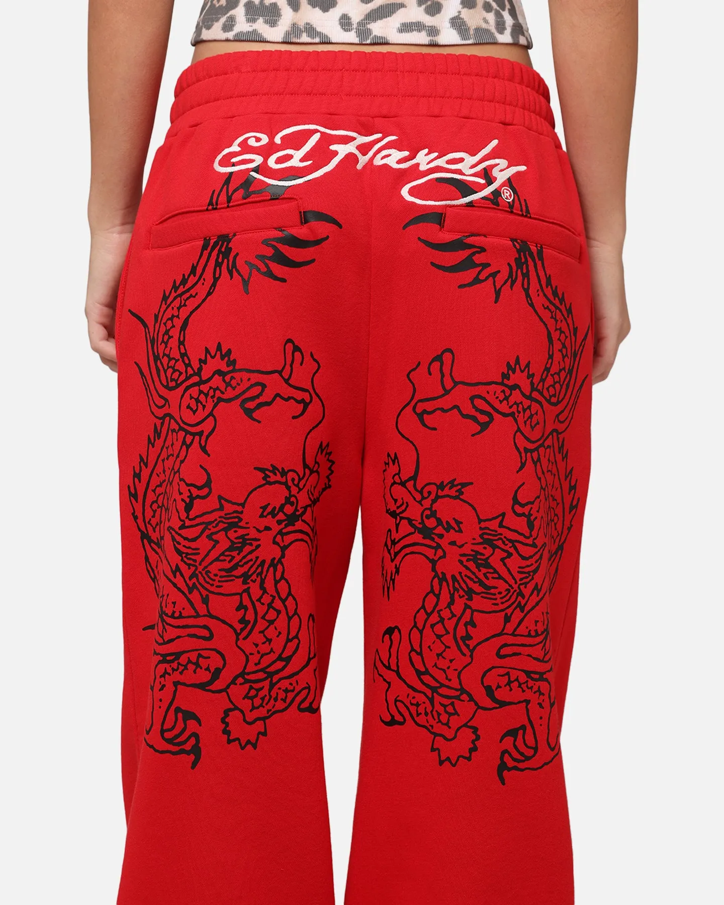 Ed Hardy Dragon Trackpants Red