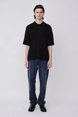 Eddie SS Pointelle - Black