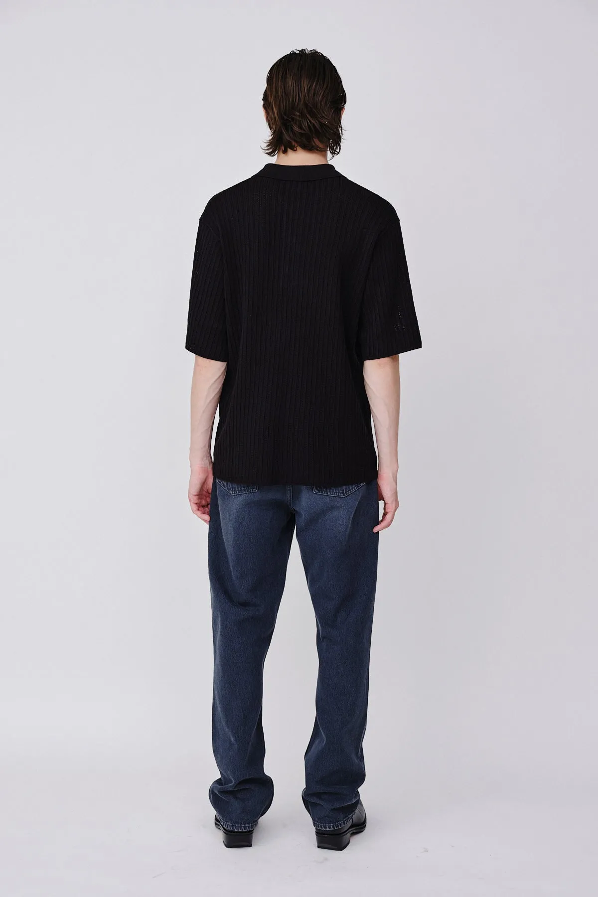 Eddie SS Pointelle - Black