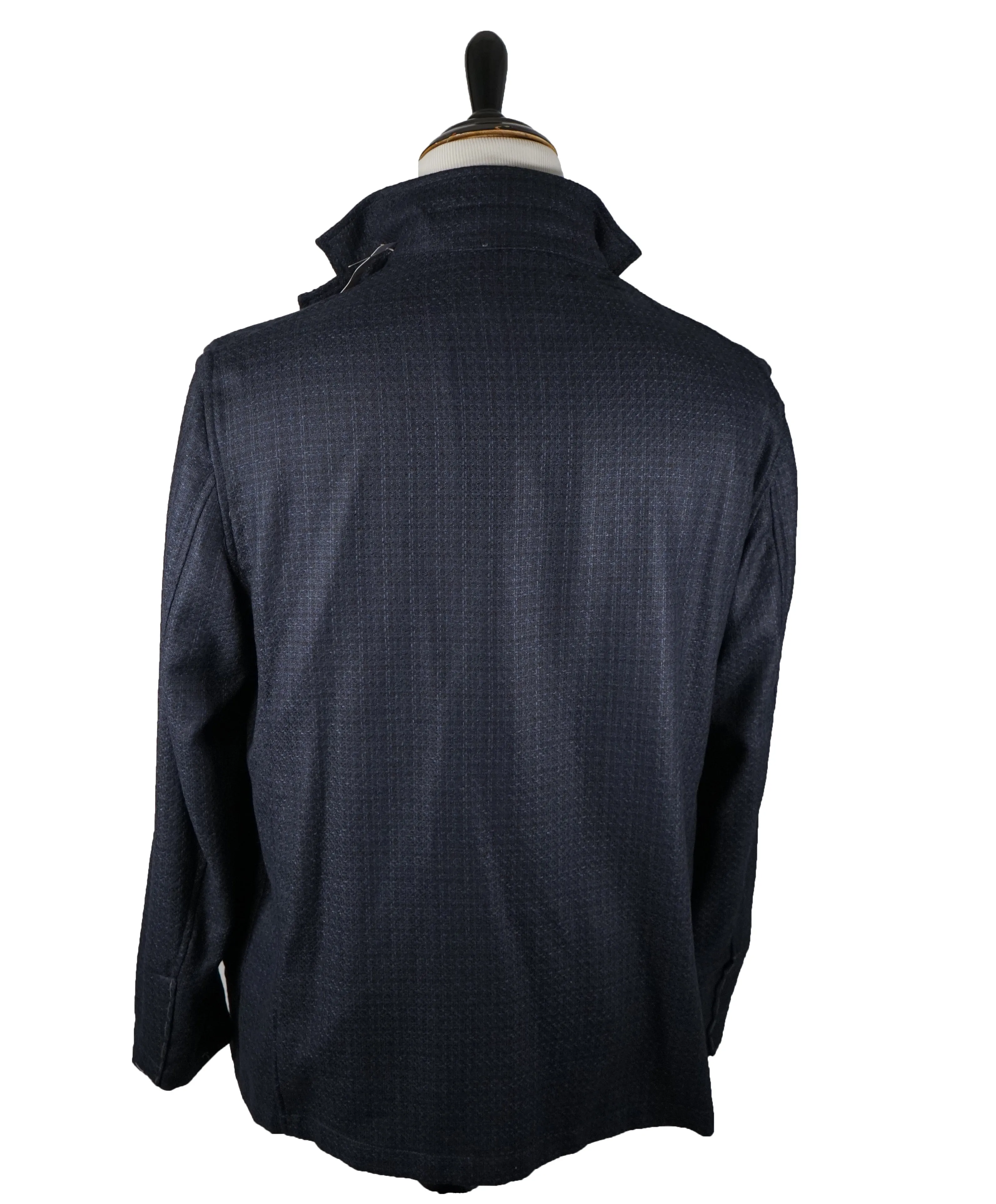 EIDOS -"AUGUS" Unlined Basket Weave Silk & Wool Sweater Style Blazer - 46R