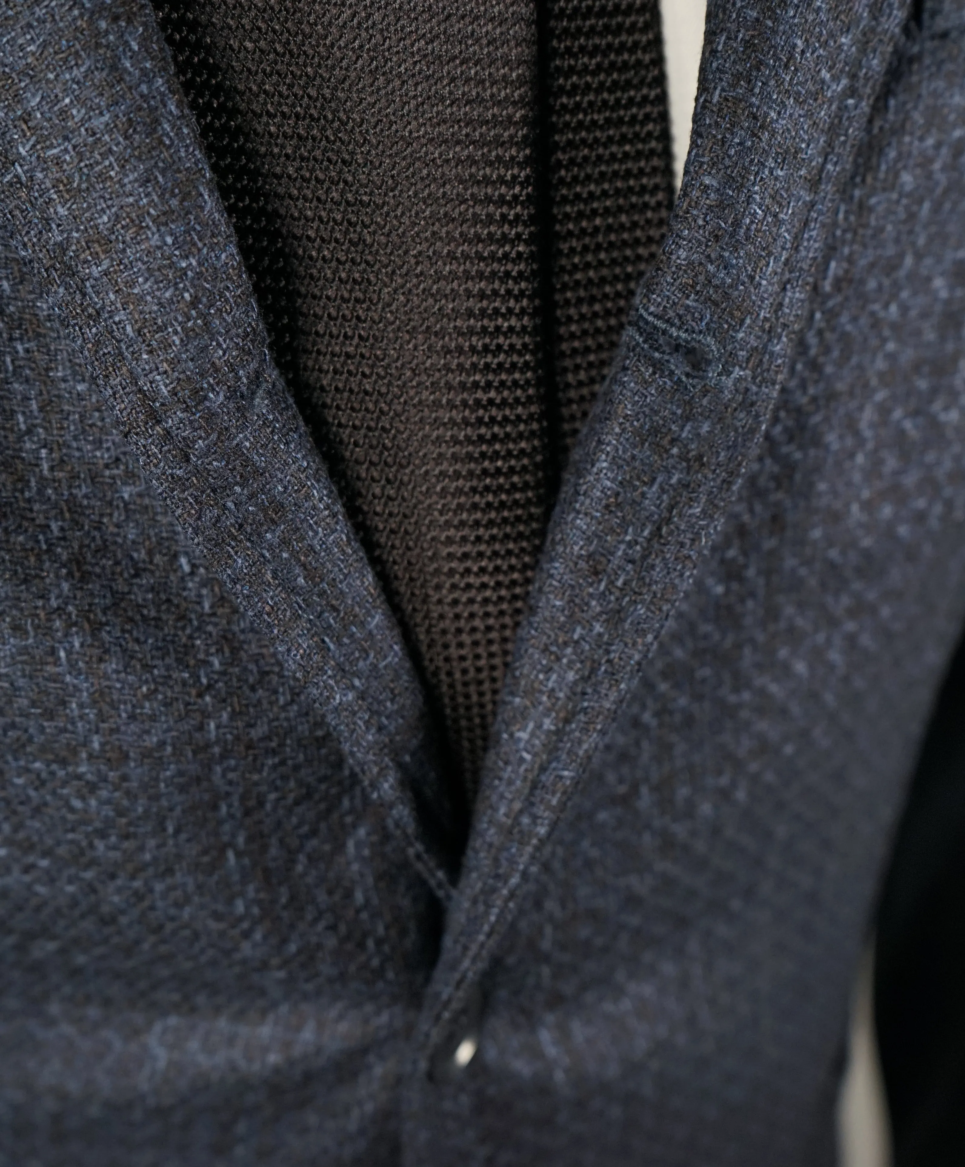 EIDOS -"AUGUS" Unlined Basket Weave Silk & Wool Sweater Style Blazer - 46R