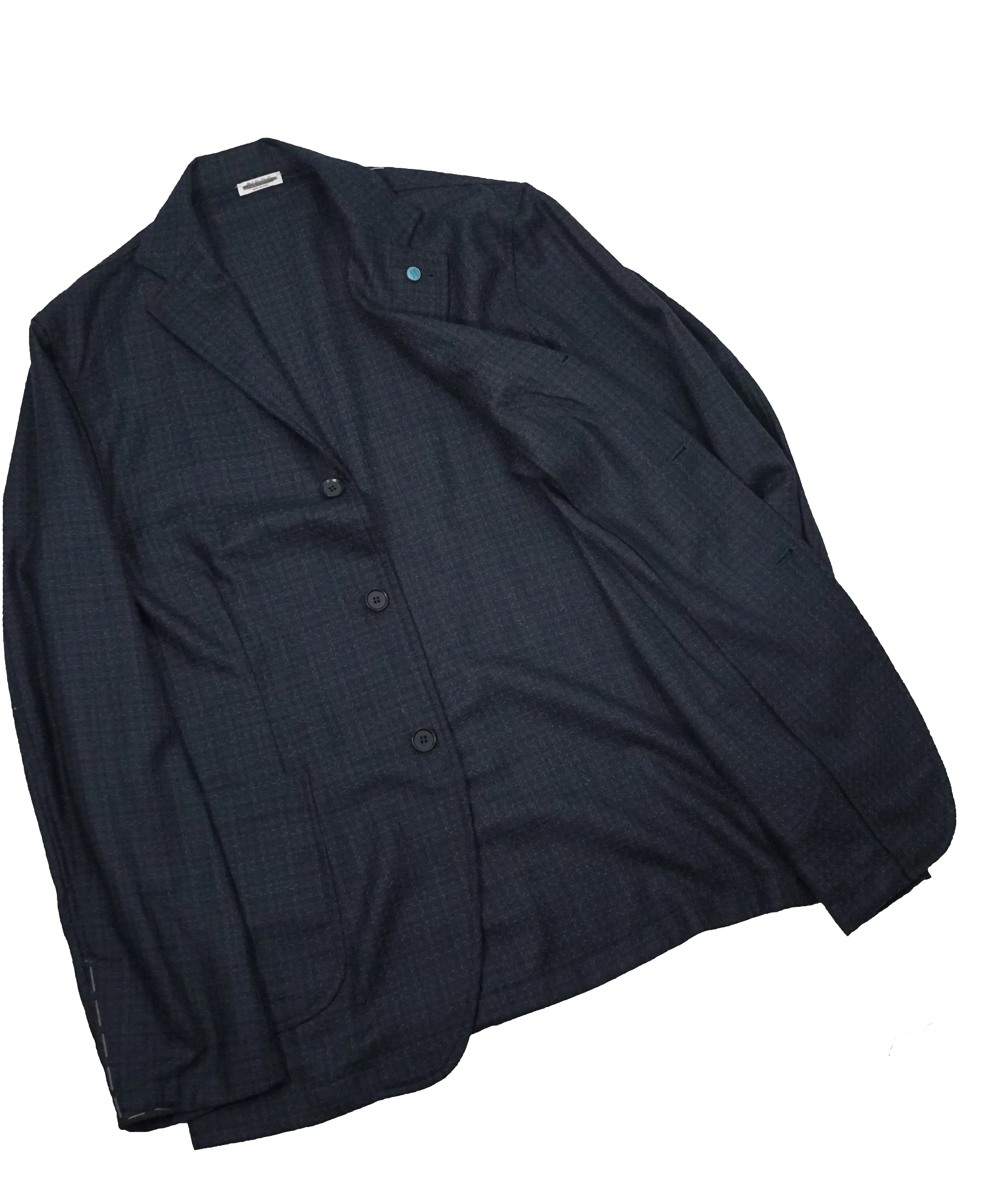 EIDOS -"AUGUS" Unlined Basket Weave Silk & Wool Sweater Style Blazer - 46R