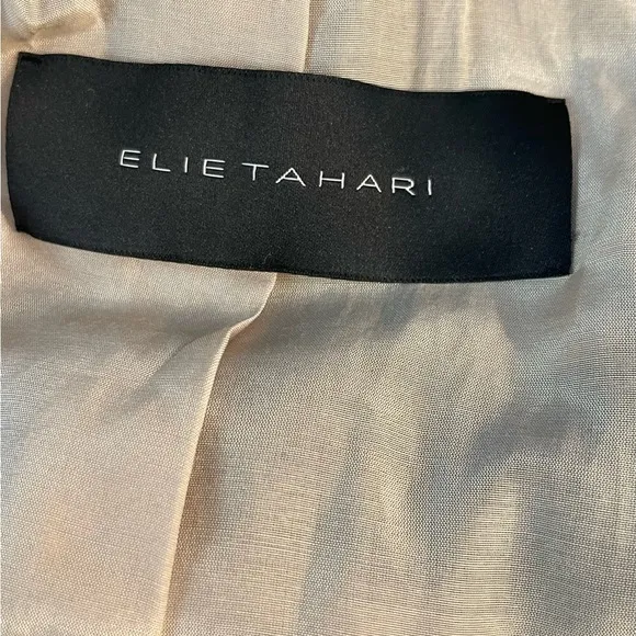 Elie Tahari brown vintage detailed suede blazer