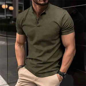 Elite Muscle Fit Polo with Buttons for Men