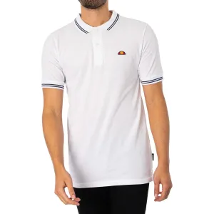 Ellesse Rooks Polo Shirt In White/Navy