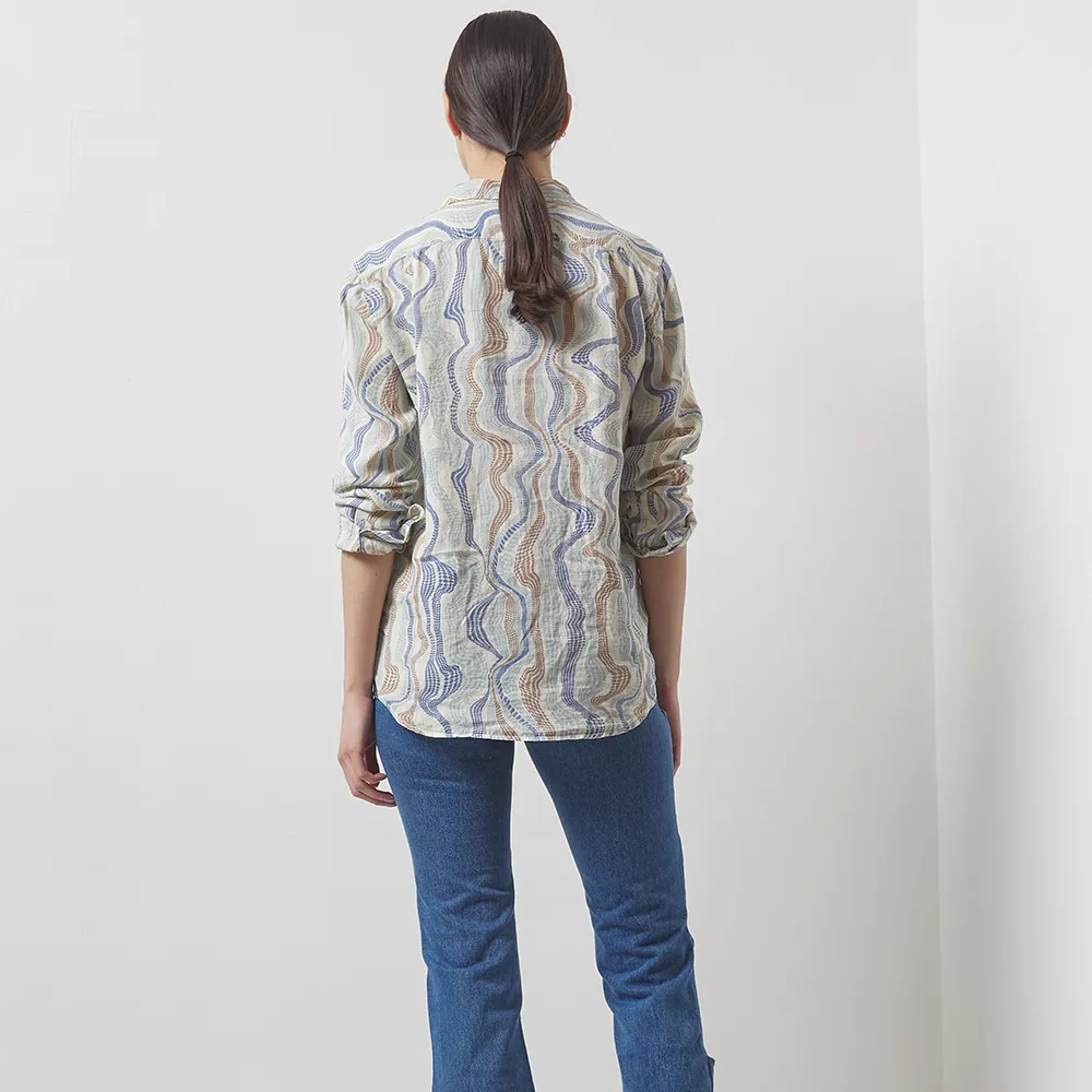 EPSOM Unisex Printed Linen Shirt