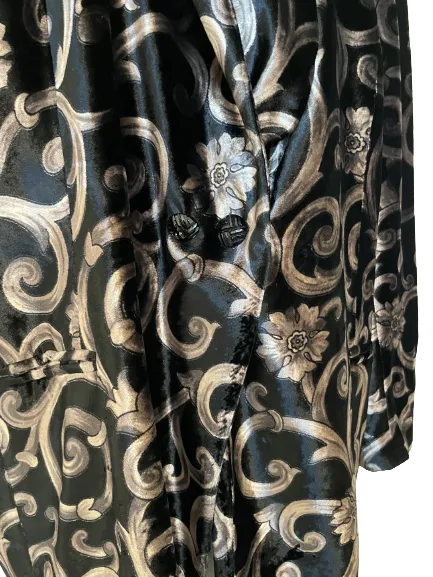 Escada Margaretha Ley Black Gold Velvet Blazer