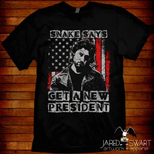 Escape From New York T-shirt Snake New President