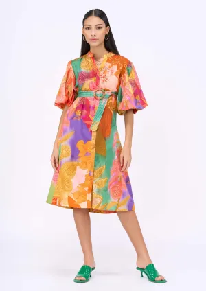 Escape printed shirt dress