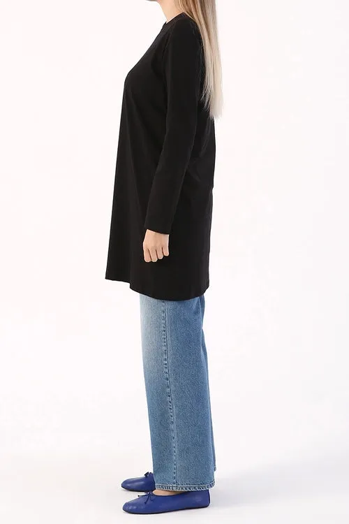 Extra Long Long-sleeve Basic Tee