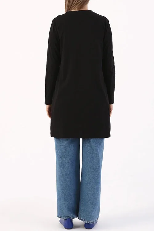 Extra Long Long-sleeve Basic Tee