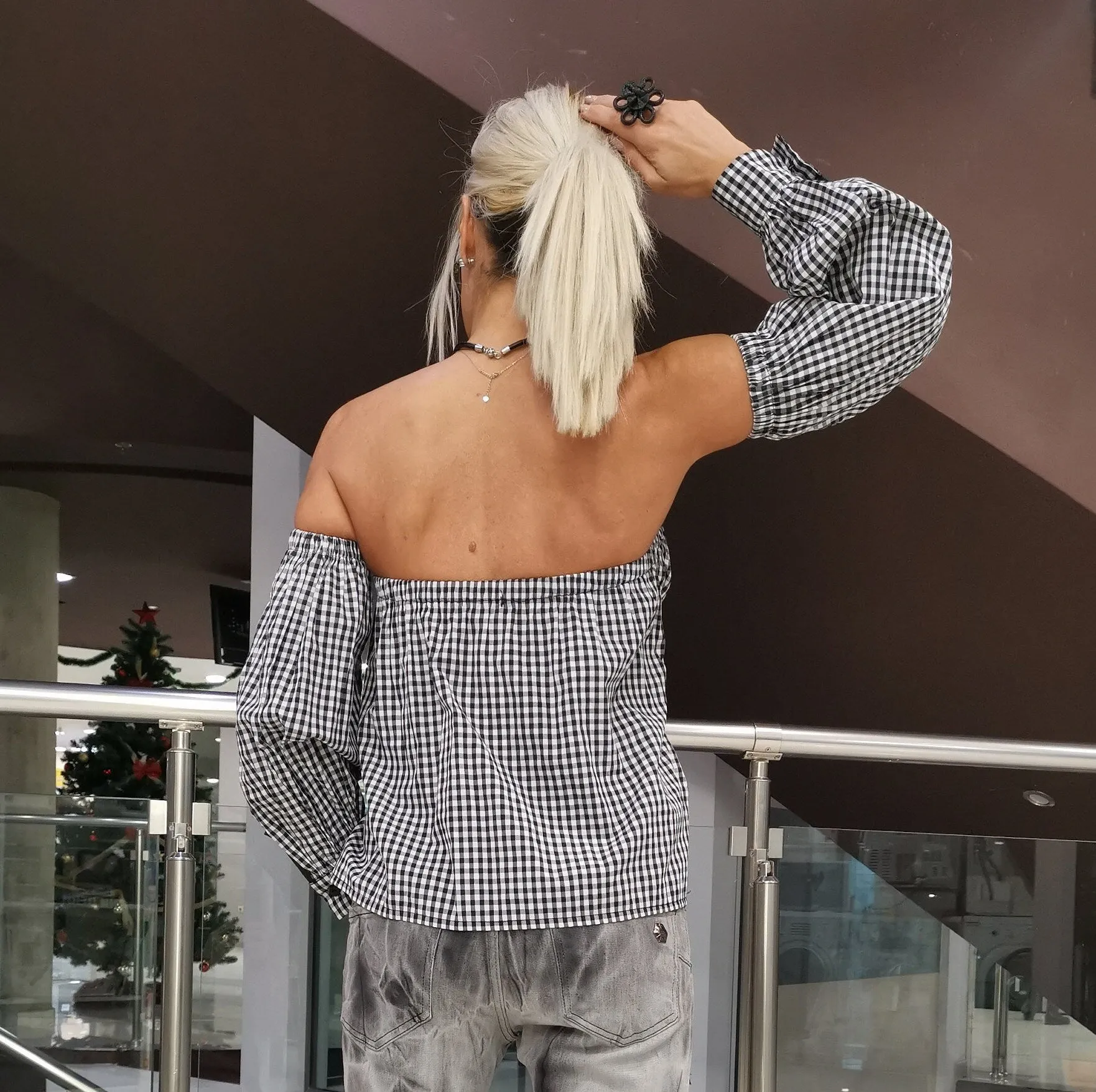 Extravagant Shirt/Women Open Shoulders Shirt/Avant-garde Asimetric Top/Loose Women Shirt/Gothic Shirt / Drapped Blouse with Extra Sleeves