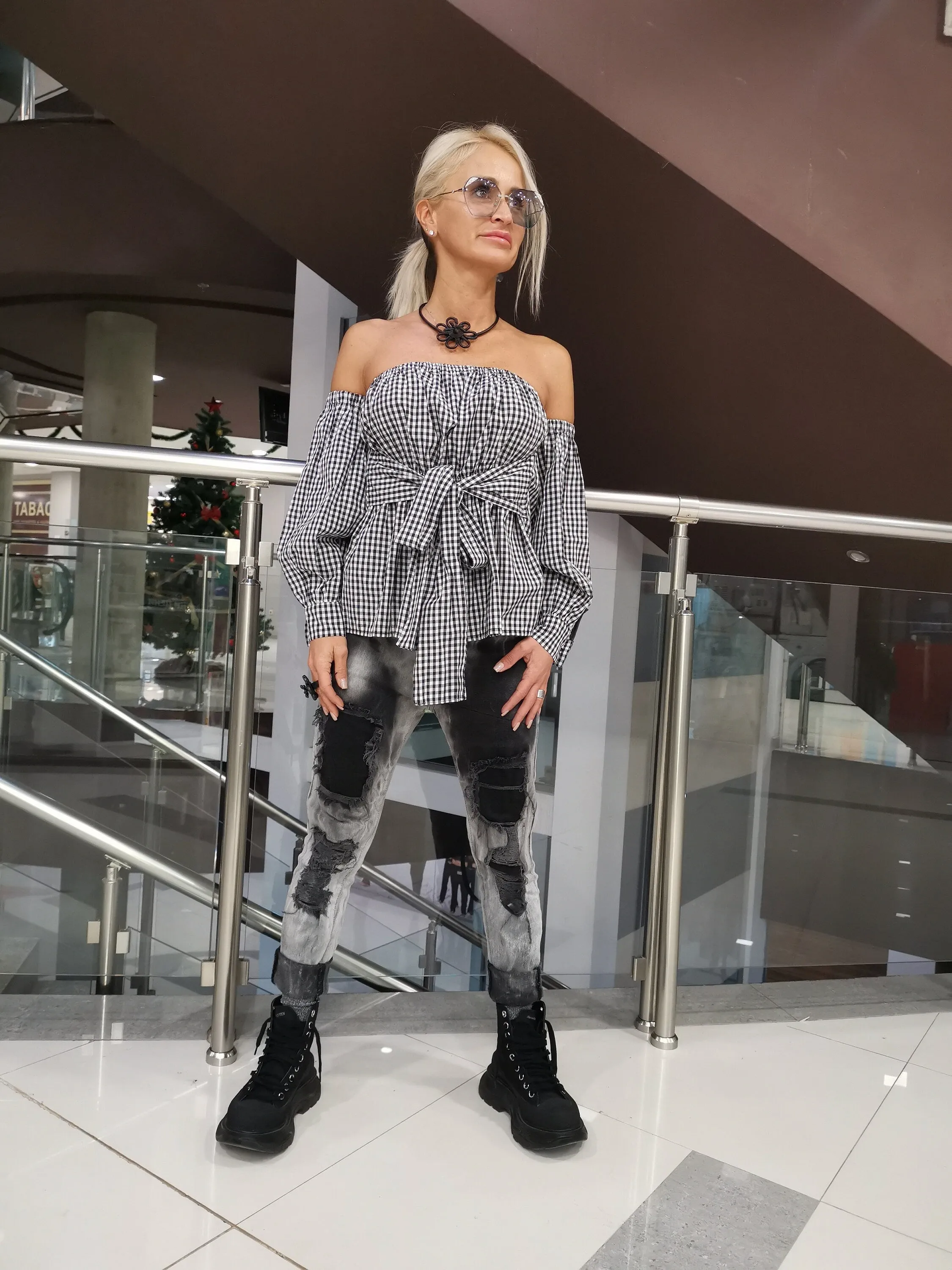 Extravagant Shirt/Women Open Shoulders Shirt/Avant-garde Asimetric Top/Loose Women Shirt/Gothic Shirt / Drapped Blouse with Extra Sleeves