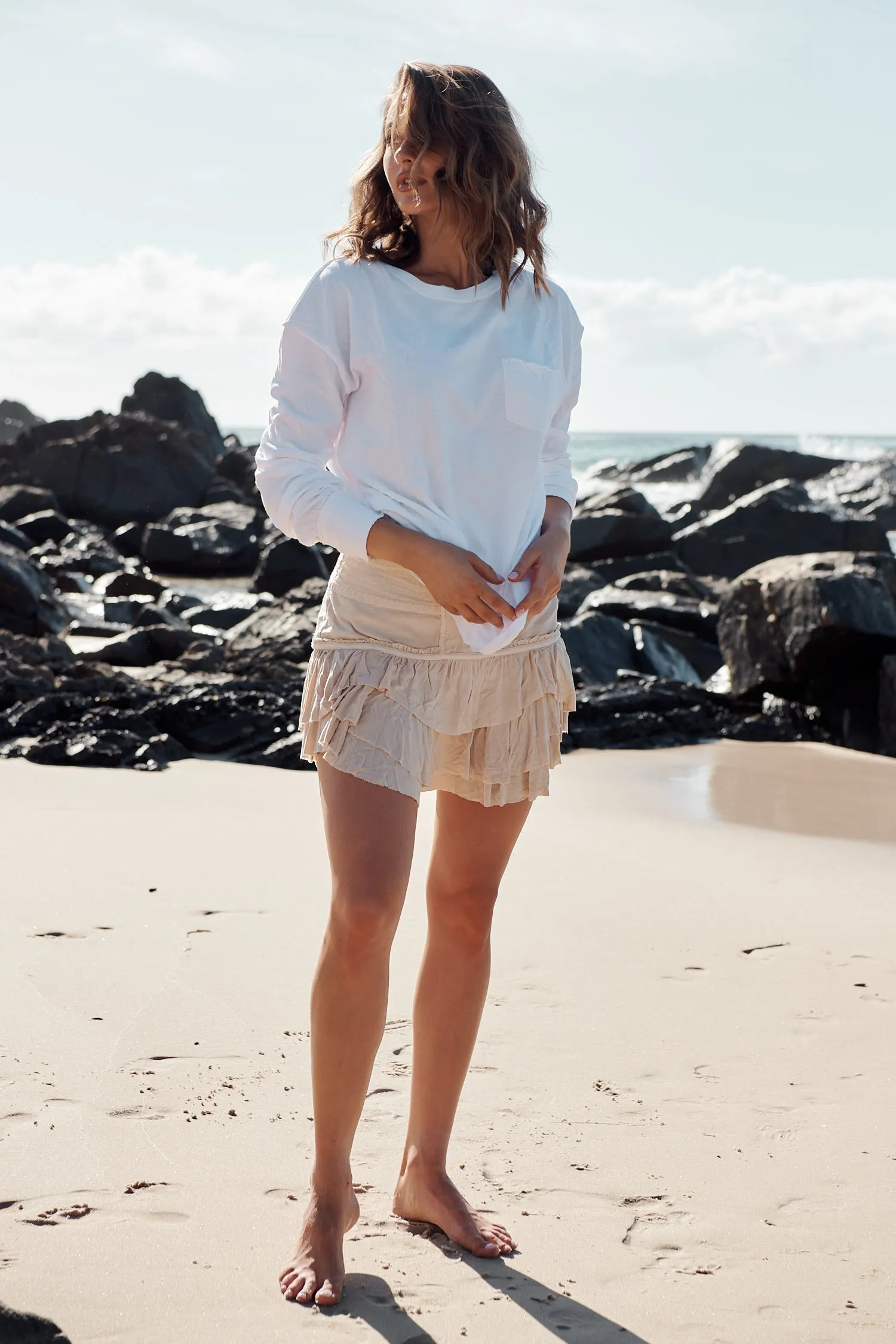 Fade Into You Tee - Ivory ~ Free People