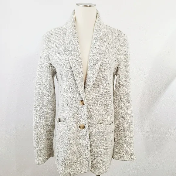 Faherty Brand Pomona Knit Blazer jacket cream size small