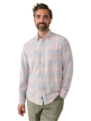 Faherty Chambray Workshirt - Coral Bay Plaid