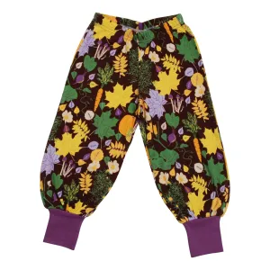 Fall Flowers - Brown Baggy Pants - 1 Left Size 10-12 years